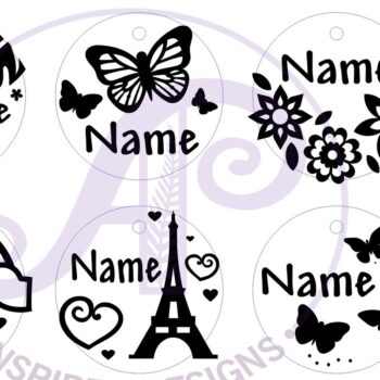 Intra απο ξύλο plywood  Χρώμα wenge 3mm-4mm πάχος - Σετ με θέμα το κορίτσι C Μπρελόκ DIGITAL 6 Δίασταση 4x4 cm INTRAFABR-95235132 - Image 2