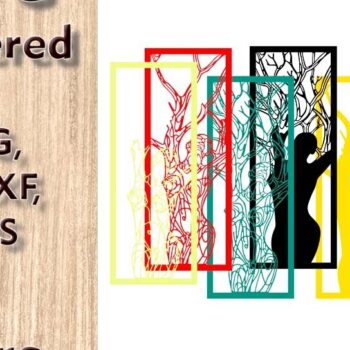 Intra απο ξύλο plywood Χρώμα wenge 3mm-4mm πάχος - Αρχεία λέιζερ πολλαπλών επιπέδων 3D Girl Tree Δίασταση 6x9 cm INTRAFABR-95189297 - Image 3