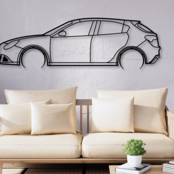 Intra απο ξύλο plywood  Χρώμα wenge 3mm-4mm πάχος - Giulietta Car Silhouette Dxf Δίασταση 20x20 cm INTRAFABR-95234503 - Image 1