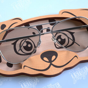 Intra απο ξύλο plywood  Χρώμα wenge 3mm-4mm πάχος - θήκης γυαλιών | Πρόσωπο Ζώου Δίασταση 20x20 cm INTRAFABR-118822471 - Image 1