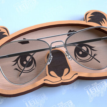 Intra απο ξύλο plywood  Χρώμα wenge 3mm-4mm πάχος - θήκης γυαλιών | Πρόσωπο Ζώου Δίασταση 20x20 cm INTRAFABR-118822474 - Image 1