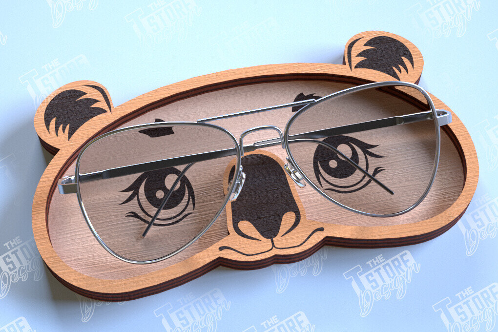 Intra απο ξύλο plywood  Χρώμα wenge 3mm-4mm πάχος - θήκης γυαλιών | Πρόσωπο Ζώου Δίασταση 20x20 cm INTRAFABR-118822474