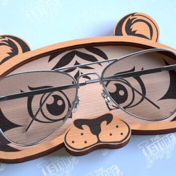 Intra απο ξύλο plywood Χρώμα wenge 3mm-4mm πάχος - θήκης γυαλιών | Πρόσωπο Ζώου Δίασταση 20x20 cm INTRAFABR-118822465 - Image 1