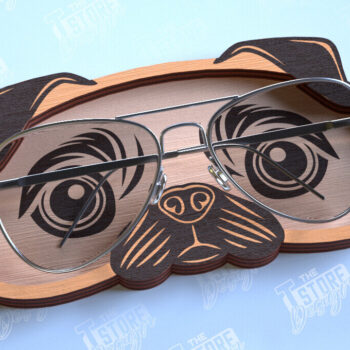 Intra απο ξύλο plywood Χρώμα wenge 3mm-4mm πάχος - θήκης γυαλιών | Πρόσωπο Ζώου Δίασταση 20x20 cm INTRAFABR-118476632 - Image 1