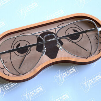 Intra απο ξύλο plywood Χρώμα wenge 3mm-4mm πάχος - θήκης γυαλιών | Πρόσωπο παπαγάλου Δίασταση 20x20 cm INTRAFABR-119965604 - Image 1