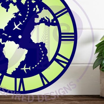 Intra απο ξύλο plywood  Χρώμα wenge 3mm-4mm πάχος - Globe Wall Clock Files , Δίασταση 30x20 cm INTRAFABR-97203185 - Image 1
