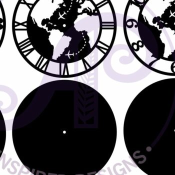 Intra απο ξύλο plywood  Χρώμα wenge 3mm-4mm πάχος - Globe Wall Clock Files , Δίασταση 30x20 cm INTRAFABR-97203185 - Image 5