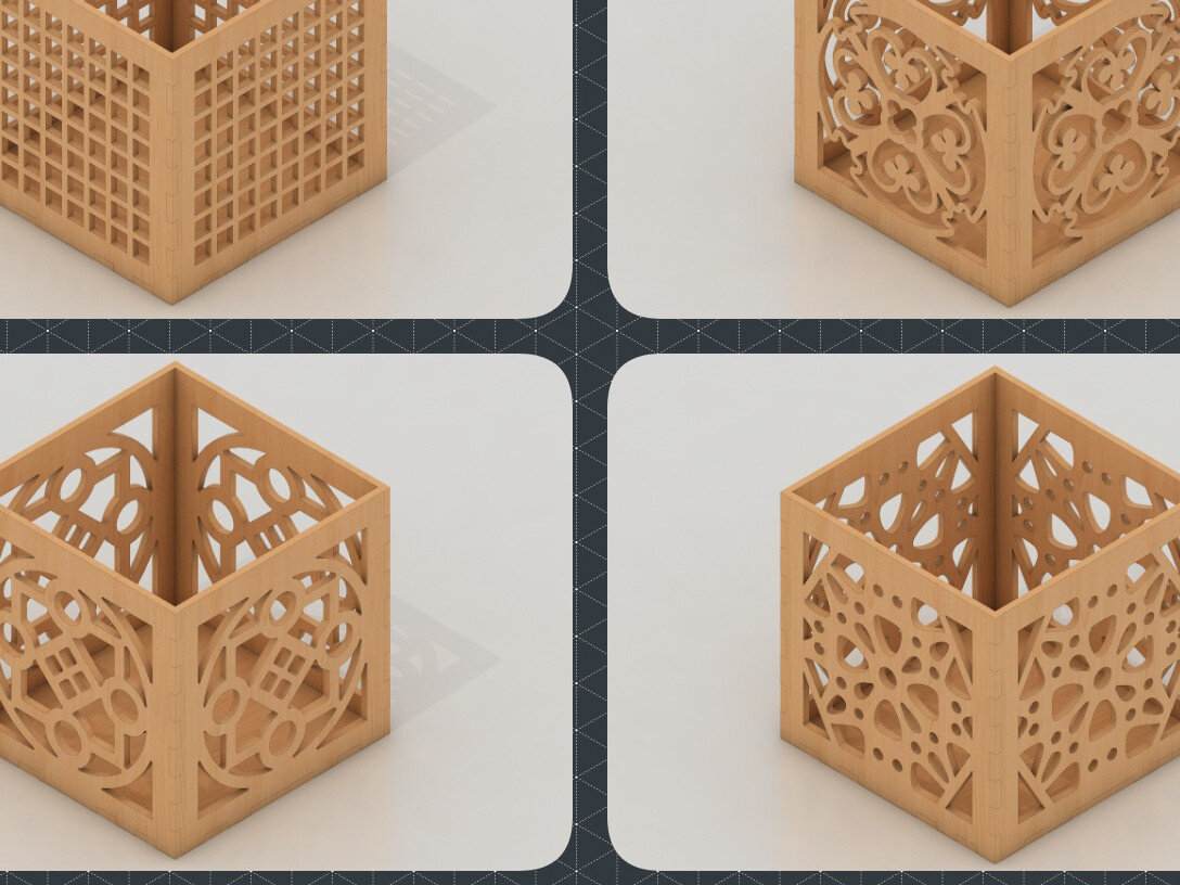 Intra απο ξύλο plywood  Χρώμα wenge 3mm-4mm πάχος - Κουτιά λέιζερ Glowforge με μοτίβο 196 Δίασταση 30x20 cm INTRAFABR-119076570