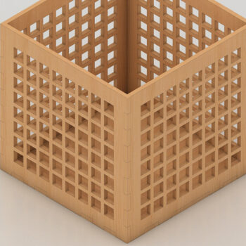 Intra απο ξύλο plywood  Χρώμα wenge 3mm-4mm πάχος - Κουτιά λέιζερ Glowforge με μοτίβο 196 Δίασταση 30x20 cm INTRAFABR-119076570 - Image 2