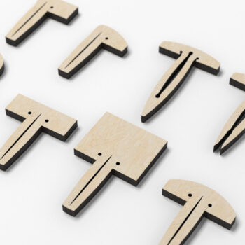 Intra απο ξύλο plywood  Χρώμα wenge 3mm-4mm πάχος - Καρφίτσες Glowforge Δίασταση 20x20 cm INTRAFABR-119076892 - Image 1