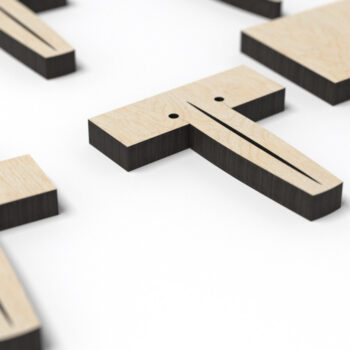 Intra απο ξύλο plywood  Χρώμα wenge 3mm-4mm πάχος - Καρφίτσες Glowforge Δίασταση 20x20 cm INTRAFABR-119076892 - Image 2