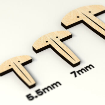 Intra απο ξύλο plywood  Χρώμα wenge 3mm-4mm πάχος - Καρφίτσες Glowforge Δίασταση 20x20 cm INTRAFABR-119076892 - Image 4