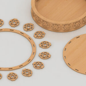 Intra απο ξύλο plywood  Χρώμα wenge 3mm-4mm πάχος - Διανυσματικά αρχεία δίσκου σερβιρίσματος Glowforge 111 Δίασταση 30x20 cm INTRAFABR-119076178