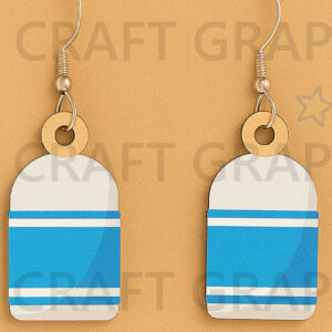 Intra απο ξύλο plywood  Χρώμα wenge 3mm-4mm πάχος - Σκουλαρίκια με ραβδί κόλλας – Είδη τέχνης Δίασταση 3x3 cm INTRAFABR-94053113