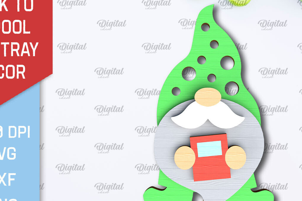 Intra απο ξύλο plywood  Χρώμα wenge 3mm-4mm πάχος - Gnome Επιστροφή στο σχολείο Δίσκος βαθμίδας κοπής με λέιζερ Δίασταση 30x20 cm INTRAFABR-119138201