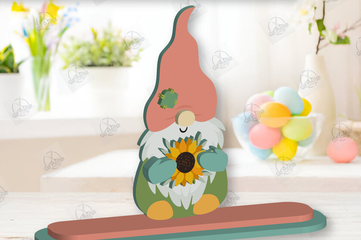 Intra απο ξύλο plywood  Χρώμα wenge 3mm-4mm πάχος - Gnome Bunny Πασχαλινό Δίασταση 15x15 cm INTRAFABR-95593748