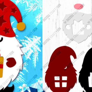 Intra απο ξύλο plywood  Χρώμα wenge 3mm-4mm πάχος - Gnome Candy Dome, τρισδιάστατο χριστουγεννιάτικο στολίδι Δίασταση 36x14 cm INTRAFABR-119309872 - Image 3