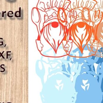 Intra απο ξύλο plywood Χρώμα wenge 3mm-4mm πάχος - Αρχεία λέιζερ πολλαπλών επιπέδων Gnome Chef 3D Δίασταση 4x7 cm INTRAFABR-119309870 - Image 3