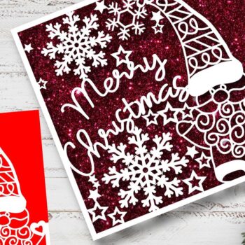 Intra απο ξύλο plywood Χρώμα wenge 3mm-4mm πάχος - Χριστουγεννιάτικη κάρτα Gnome Δίασταση 15x15 cm INTRAFABR-119599617 - Image 1