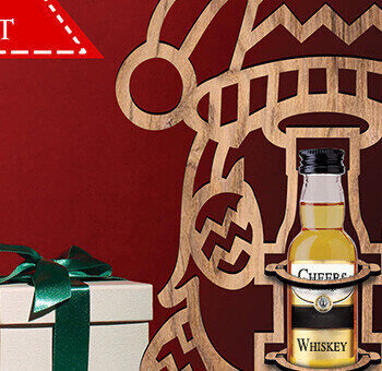 Intra απο ξύλο plywood Χρώμα wenge 3mm-4mm πάχος - Χριστουγεννιάτικη Μίνι θήκη μπουκαλιών Gnome Δίασταση 6x6 cm INTRAFABR-119599614 - Image 1