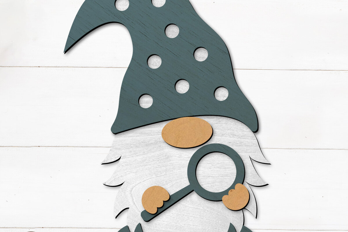 Intra απο ξύλο plywood  Χρώμα wenge 3mm-4mm πάχος - Πρότυπο κοπής λέιζερ διακόσμησης Gnome Δίασταση 34x7 cm INTRAFABR-120417119