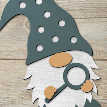 Intra απο ξύλο plywood  Χρώμα wenge 3mm-4mm πάχος - Πρότυπο κοπής λέιζερ διακόσμησης Gnome Δίασταση 34x7 cm INTRAFABR-120417119 - Image 2