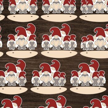 Intra απο ξύλο plywood Χρώμα wenge 3mm-4mm πάχος - Οικογενειακό Χριστουγεννιάτικο Στολίδι Gnome Δίασταση 6x6 cm INTRAFABR-119599710 - Image 4