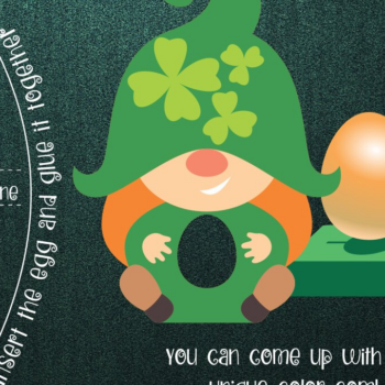 Intra απο ξύλο plywood Χρώμα wenge 3mm-4mm πάχος - Gnome Girl St Patricks Egg Holder Δίασταση 15x15 cm INTRAFABR-119120217 - Image 1