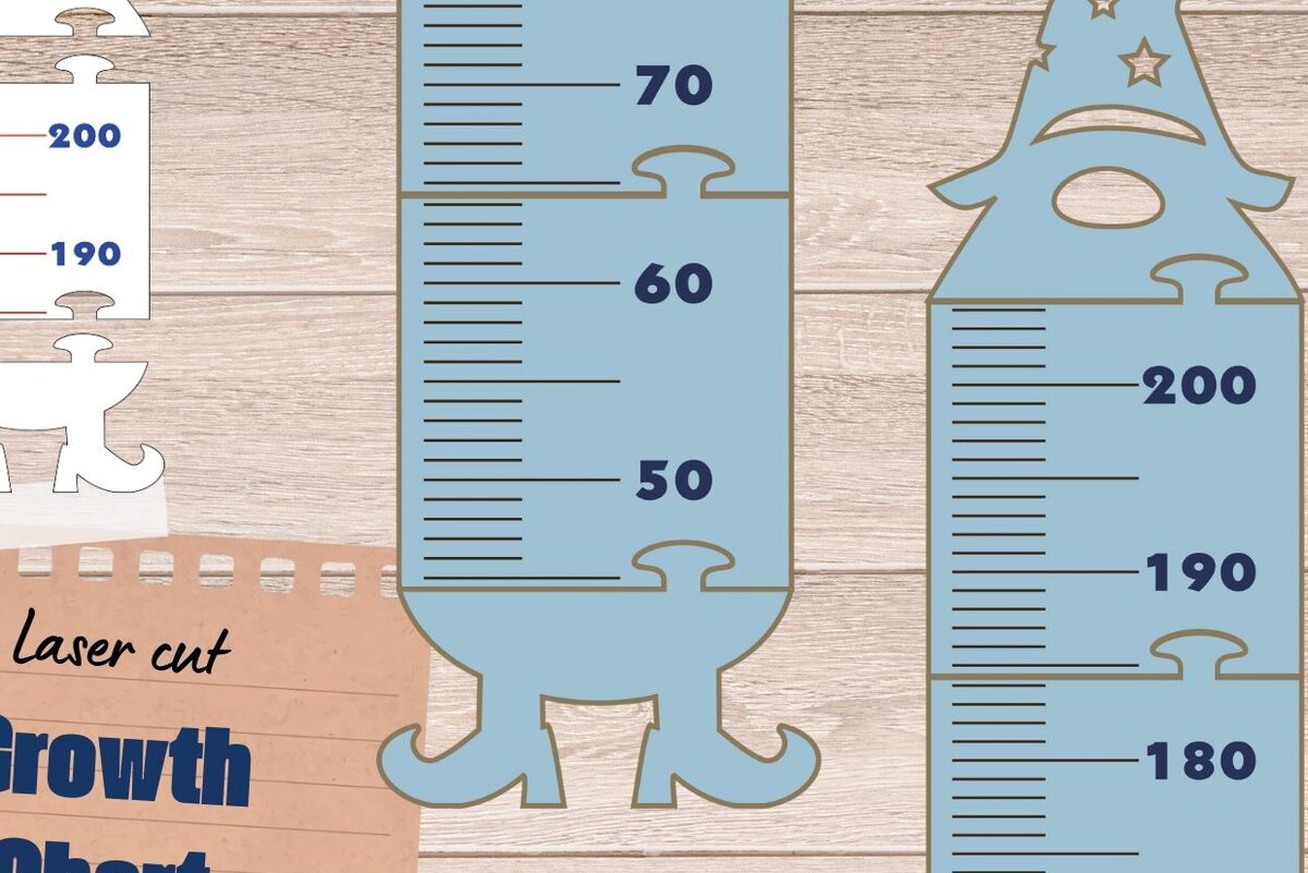 Intra απο ξύλο plywood  Χρώμα wenge 3mm-4mm πάχος - Διάγραμμα ανάπτυξης ύψους Gnome, Χάρακας ανάπτυξης Δίασταση 30x20 cm INTRAFABR-119952606