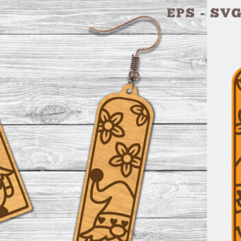 Intra απο ξύλο plywood Χρώμα wenge 3mm-4mm πάχος - Gnome σκουλαρίκια κοπής λέιζερ 2 Δίασταση 3x3 cm INTRAFABR-117881738 - Image 1