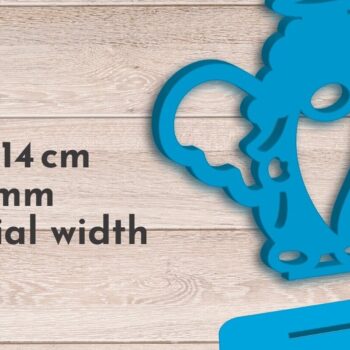 Intra απο ξύλο plywood  Χρώμα wenge 3mm-4mm πάχος - κοπής με λέιζερ Gnome, Christmas Angel Δίασταση 15x15 cm INTRAFABR-95105164 - Image 2