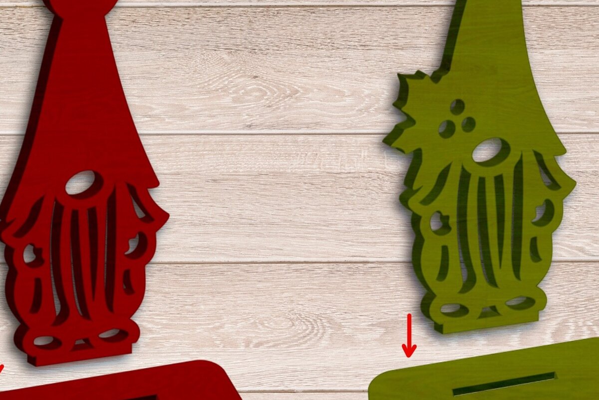 Intra απο ξύλο plywood  Χρώμα wenge 3mm-4mm πάχος - Δέσμη κοπής με λέιζερ Gnome, Χριστούγεννα Δίασταση 30x20 cm INTRAFABR-95105270