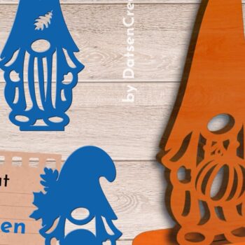 Intra απο ξύλο plywood  Χρώμα wenge 3mm-4mm πάχος - κοπής με λέιζερ Gnome, Ημέρα των Ευχαριστιών Δίασταση 30x20 cm INTRAFABR-95106017 - Image 1