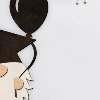 Intra απο ξύλο plywood  Χρώμα wenge 3mm-4mm πάχος - Πρότυπο κοπής λέιζερ με στρώματα Gnome Δίασταση 34x7 cm INTRAFABR-95106130 - Image 2