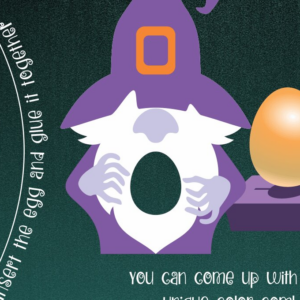 Intra απο ξύλο plywood  Χρώμα wenge 3mm-4mm πάχος - Μάγος Gnome| Αυγοθήκη αποκριών Δίασταση 15x15 cm INTRAFABR-96158811