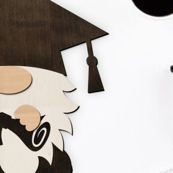 Intra απο ξύλο plywood  Χρώμα wenge 3mm-4mm πάχος - κοπής με λέιζερ πολυστρωματικής διακόσμησης Gnome Δίασταση 34x7 cm INTRAFABR-95639158 - Image 2