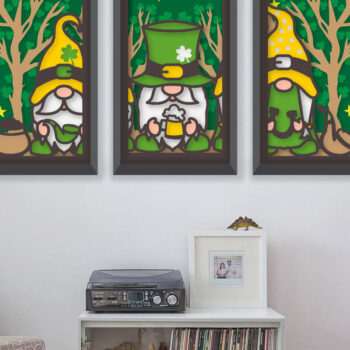 Intra απο ξύλο plywood  Χρώμα wenge 3mm-4mm πάχος - Gnome ST Patrick's Day Continuous Δίασταση 30x20 cm INTRAFABR-119472394 - Image 2