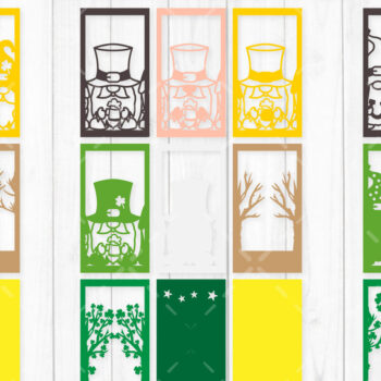 Intra απο ξύλο plywood  Χρώμα wenge 3mm-4mm πάχος - Gnome ST Patrick's Day Continuous Δίασταση 30x20 cm INTRAFABR-119472394 - Image 3