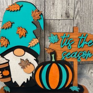 Intra απο ξύλο plywood  Χρώμα wenge 3mm-4mm πάχος - Το Gnome Tis the Season Laser Δίασταση 30x20 cm INTRAFABR-118746096