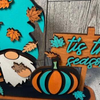 Intra απο ξύλο plywood  Χρώμα wenge 3mm-4mm πάχος - Το Gnome Tis the Season Laser Δίασταση 30x20 cm INTRAFABR-118746096 - Image 3