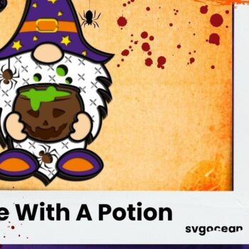 Intra απο ξύλο plywood  Χρώμα wenge 3mm-4mm πάχος - Gnome με ένα Potion 3D Δίασταση 30x20 cm INTRAFABR-118746136 - Image 1