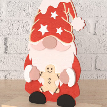 Intra απο ξύλο plywood  Χρώμα wenge 3mm-4mm πάχος - Gnome με Gingerbread File Δίασταση 30x20 cm INTRAFABR-119137750 - Image 1