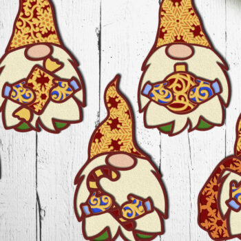 Intra απο ξύλο plywood  Χρώμα wenge 3mm-4mm πάχος - GNOMES CHRISTMAS BNDLE Αποκοπή αρχείων Δίασταση 10x13 cm INTRAFABR-119137626 - Image 3