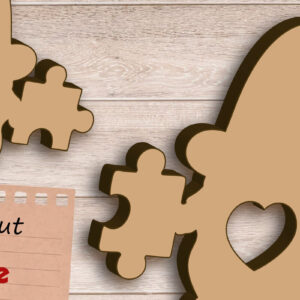 Intra απο ξύλο plywood  Χρώμα wenge 3mm-4mm πάχος - με λέιζερ μπρελόκ Gnomes, παζλ Δίασταση 4x4 cm INTRAFABR-116817483