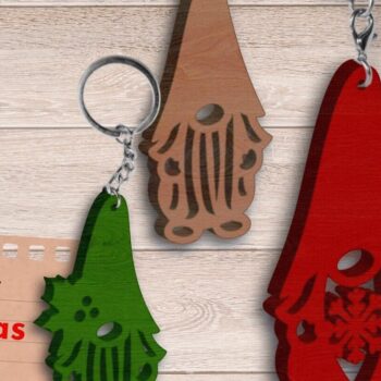 Intra απο ξύλο plywood Χρώμα wenge 3mm-4mm πάχος - Μπρελόκ Gnomes με λέιζερ, Φθινόπωρο Δίασταση 4x4 cm INTRAFABR-118024590 - Image 8