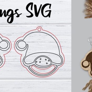 Intra απο ξύλο plywood Χρώμα wenge 3mm-4mm πάχος - Σκουλαρίκια Gnomes Macrame | Μακραμέ Δίασταση 3x3 cm INTRAFABR-116817465 - Image 1