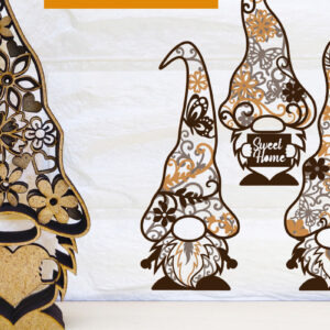 Intra απο ξύλο plywood  Χρώμα wenge 3mm-4mm πάχος - με λέιζερ πολλαπλών επιπέδων GNOMES Δίασταση 3x8 cm INTRAFABR-116817478