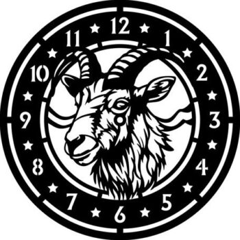 Intra απο ξύλο plywood  Χρώμα wenge 3mm-4mm πάχος - Πρότυπο κοπής ρολογιού κατσίκας Δίασταση 20x20 cm INTRAFABR-93519813 - Image 1