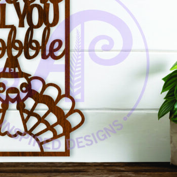 Intra απο ξύλο plywood  Χρώμα wenge 3mm-4mm πάχος - Gobble Till You Wobble Τοίχος της Ημέρας των Ευχαριστιών Δίασταση 15x15 cm INTRAFABR-120084518 - Image 1