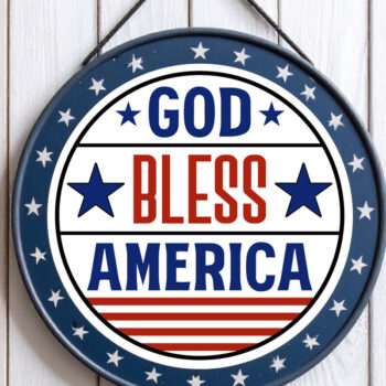 Intra απο ξύλο plywood  Χρώμα wenge 3mm-4mm πάχος - Ο Θεός να ευλογεί την Αμερική Στρογγυλή πινακίδα με λέιζερ Δίασταση 4x4 cm INTRAFABR-94588476 - Image 10